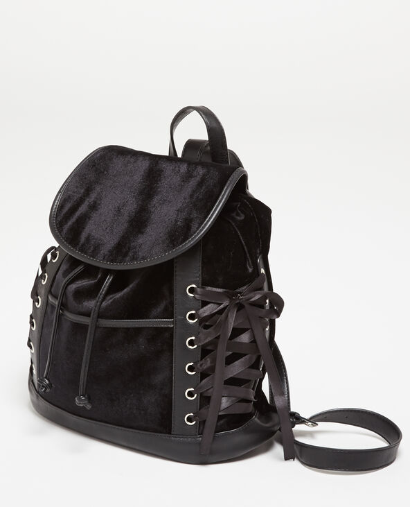 Sac à dos à lacets noir - Pimkie