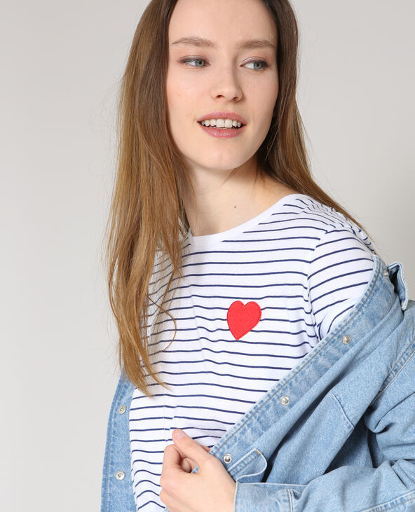 T-shirt brodé blanc - Pimkie