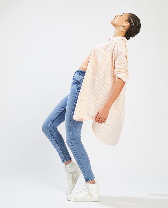 Chemise oversize rayée orange - Pimkie