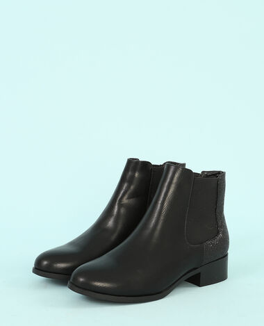 Boots chelsea glitter noir - Pimkie