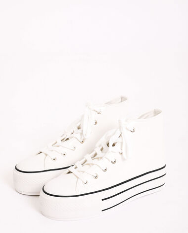 Tennis compensées blanc - Pimkie
