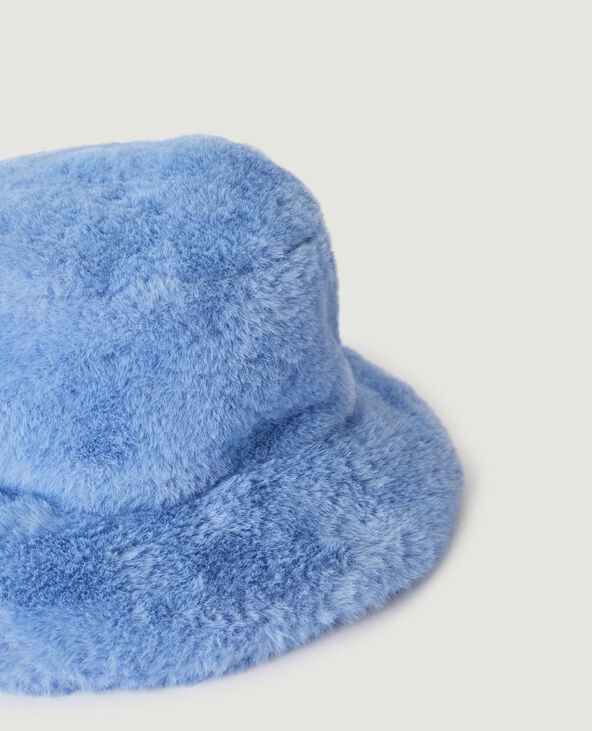 Bob en fausse fourrure bleu clair - Pimkie