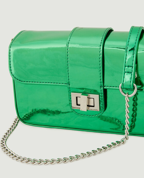 Petit sac boxy effet miroir vert clair - Pimkie