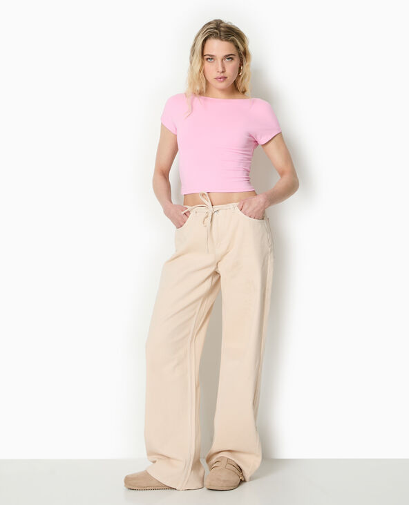Top court dos ouvert rose - Pimkie