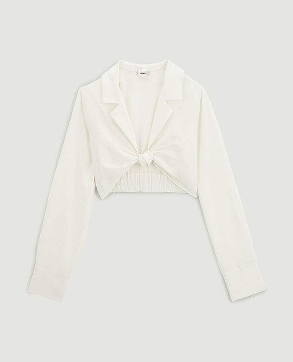 Chemise courte et nouée blanc - Pimkie