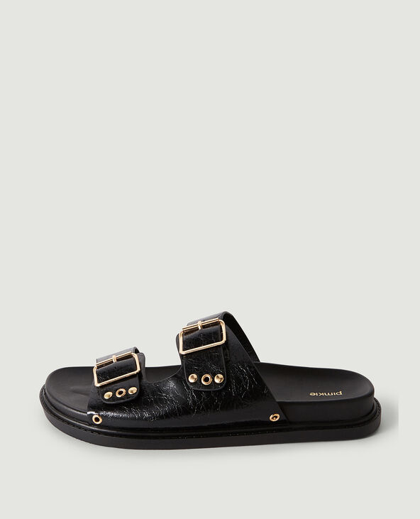Mules à boucles noir - Pimkie
