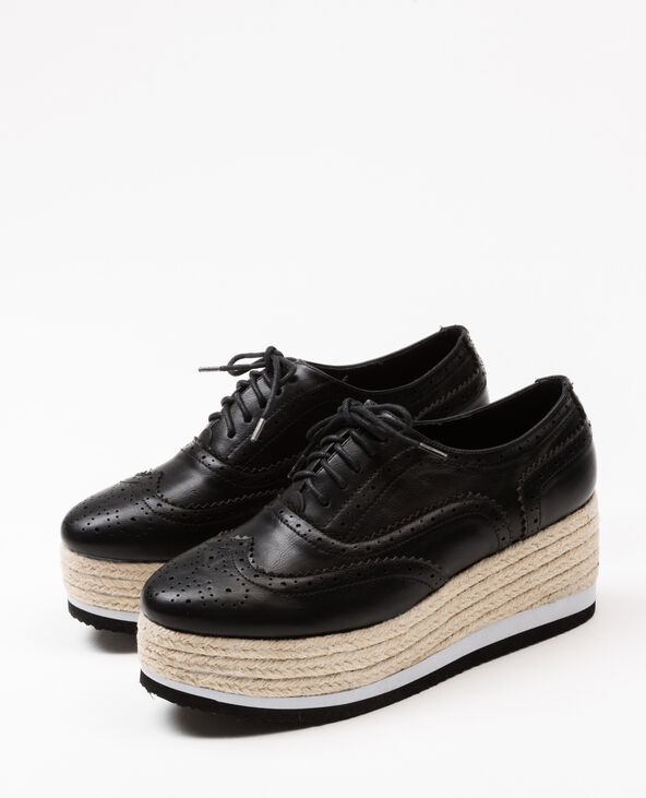 Derbies semelle corde noir - Pimkie