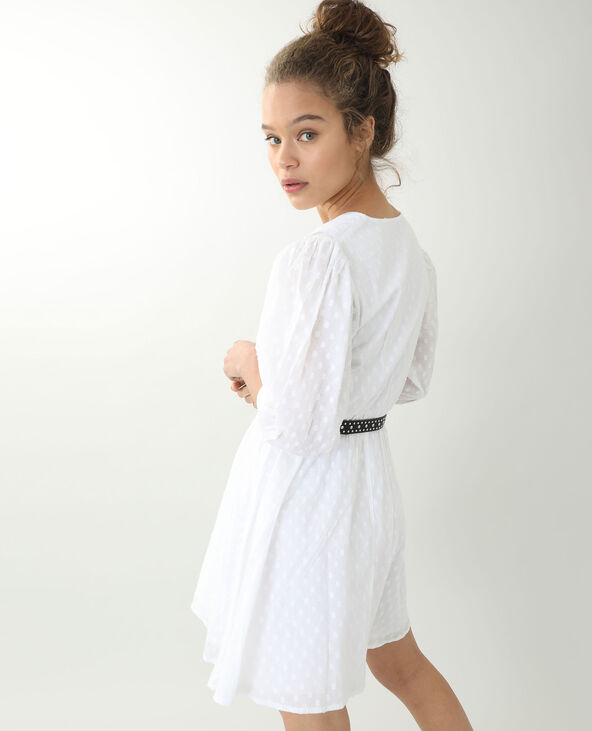 Robe à gros plumetis blanc - Pimkie