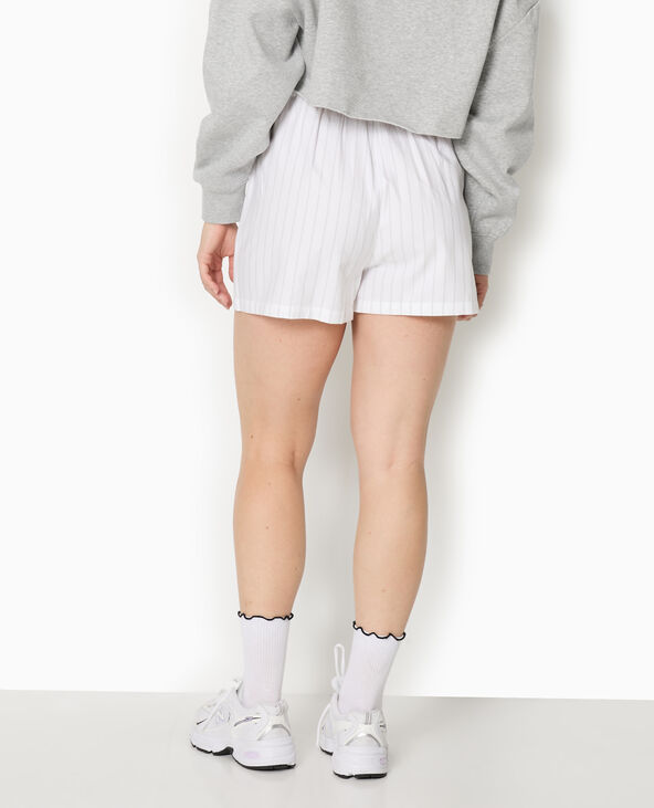 Short rayé façon pyjama d'homme blanc - Pimkie