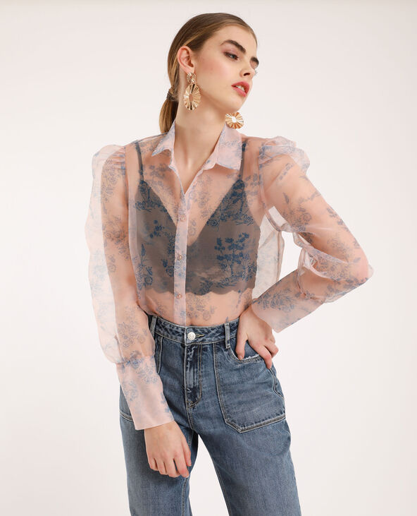 Chemise en organza beige - Pimkie