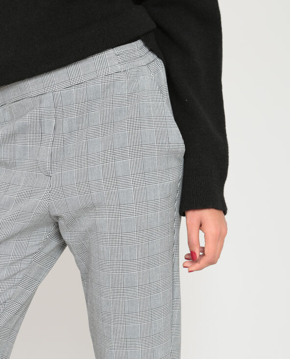 Pantalon city prince de Galles blanc - Pimkie