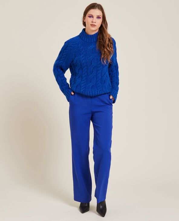 Col roulé hotsell bleu electrique femme