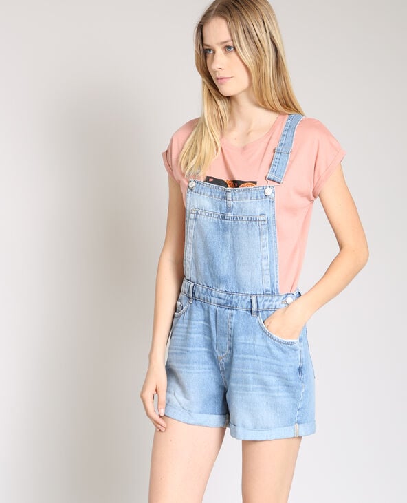 Salopette short bleu clair - Pimkie