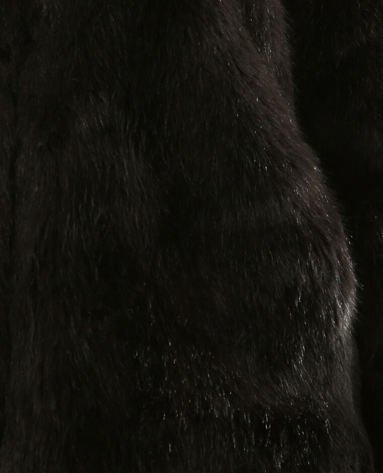 Veste fausse fourrure noir - Pimkie