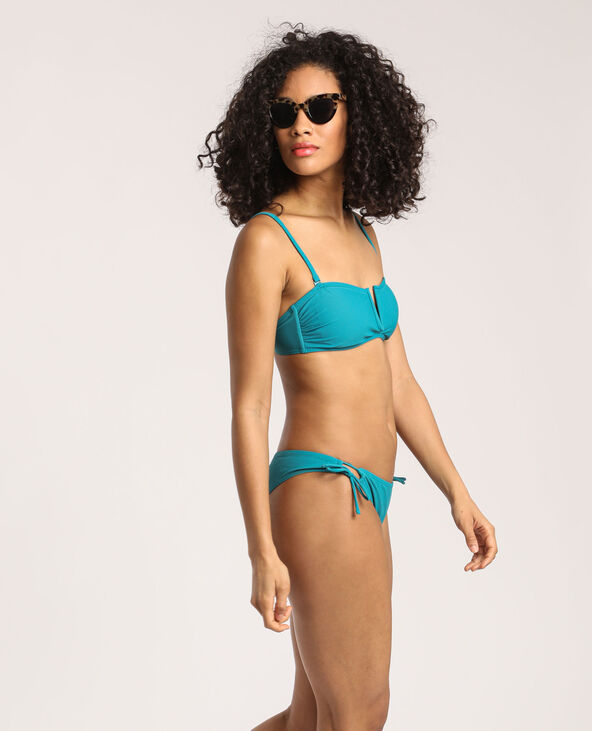Haut de bikini texturé bleu foncé - Pimkie