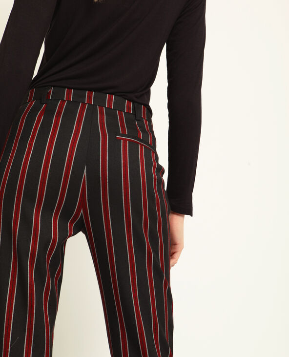 Pantalon city rayé noir - Pimkie
