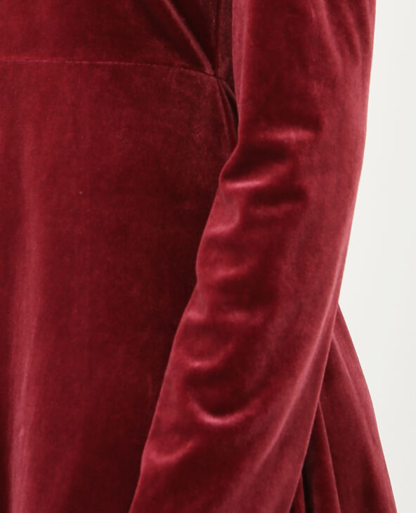 Robe velours bordeaux - Pimkie