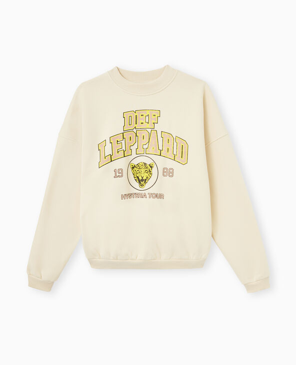 Sweat col rond AALIYAH beige - Pimkie