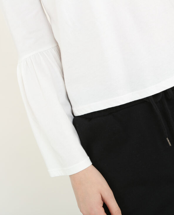 T-shirt  manches pagodes blanc - Pimkie