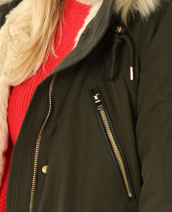 Parka longue à capuche vert kaki - Pimkie