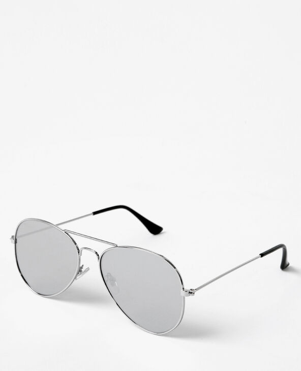 Lunettes de soleil pilote argenté - Pimkie