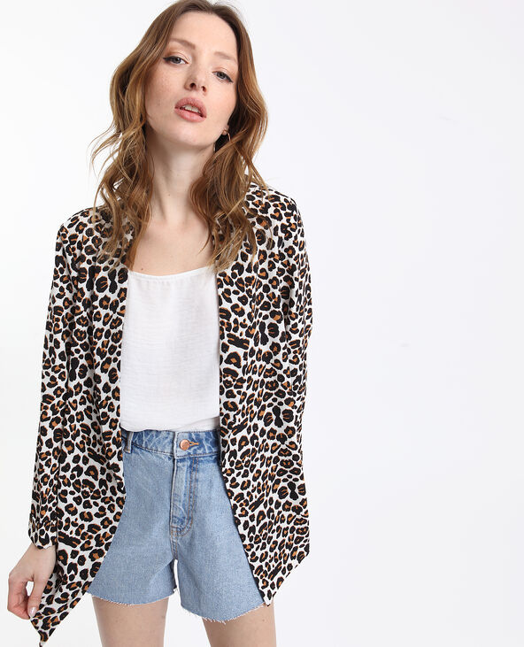 Blazer léopard blanc - Pimkie