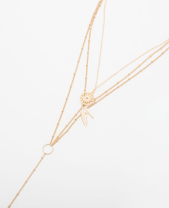 Collier multi-rangs dreamcatcher doré - Pimkie