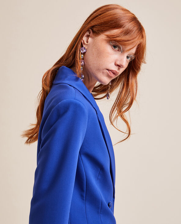 Veste tailleur bleu electrique cheap