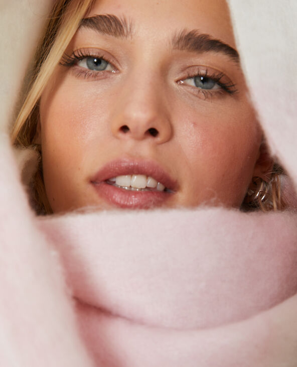 Grande écharpe en maille ultra douce rose clair - Pimkie