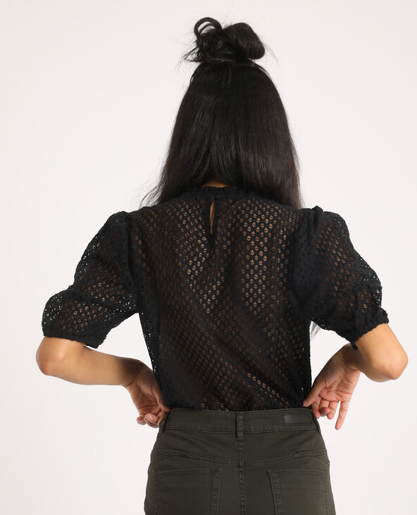 Blouse en dentelle noir - Pimkie