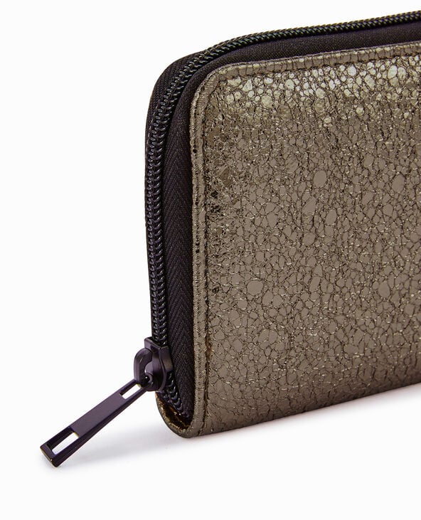 Porte-monnaie effet cuir craquelé bronze - Pimkie