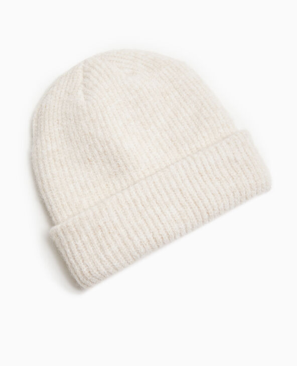Bonnet avec revers beige - Pimkie