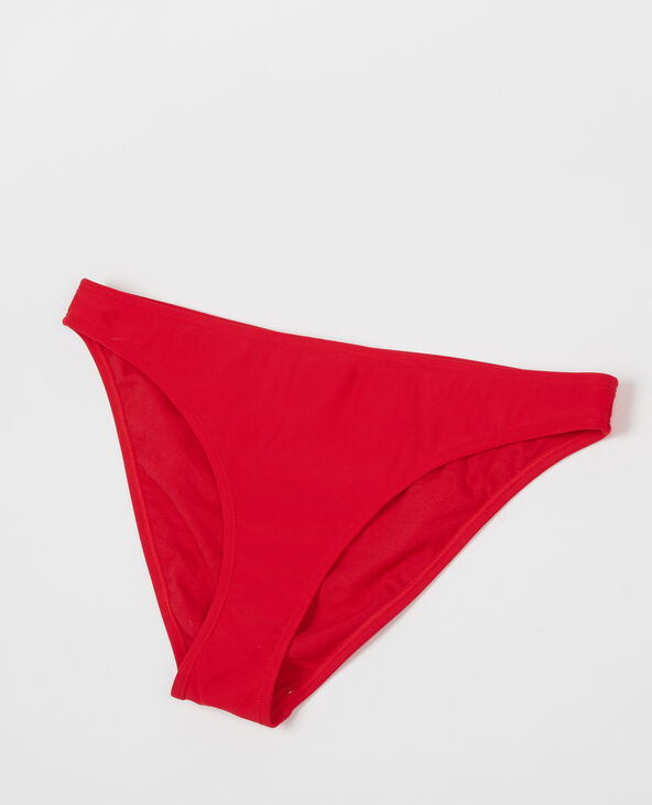 Bas de maillot de bain uni rouge - Pimkie