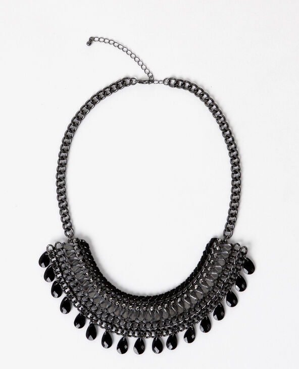 Collier plastron dark silver argenté - Pimkie