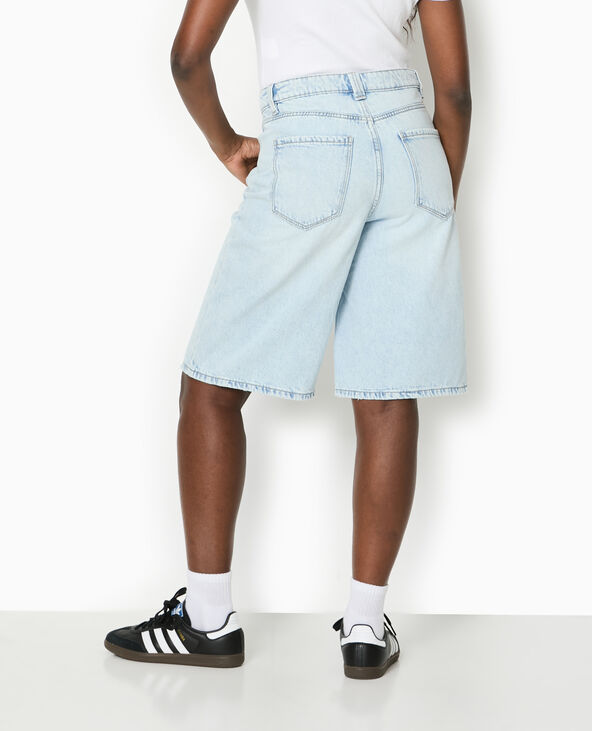 Bermuda large en jean bleu clair - Pimkie