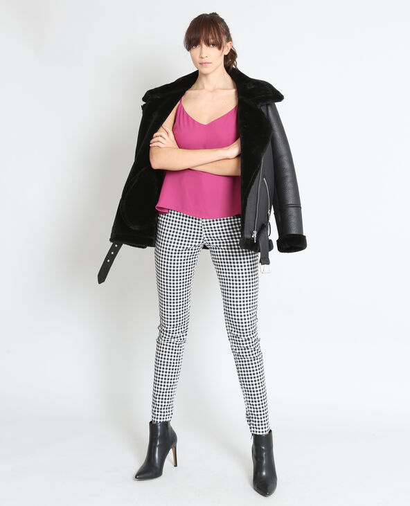 Pantalon skinny vichy blanc - Pimkie