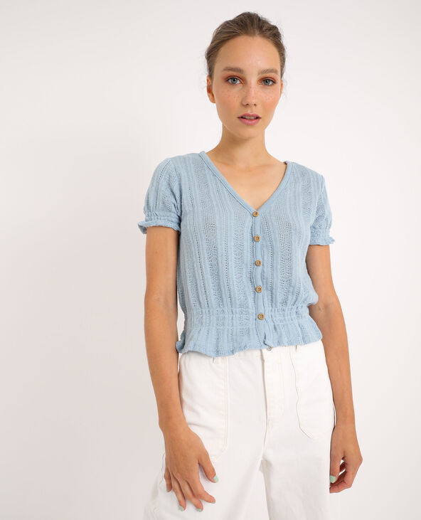 Top boutonné gris - Pimkie