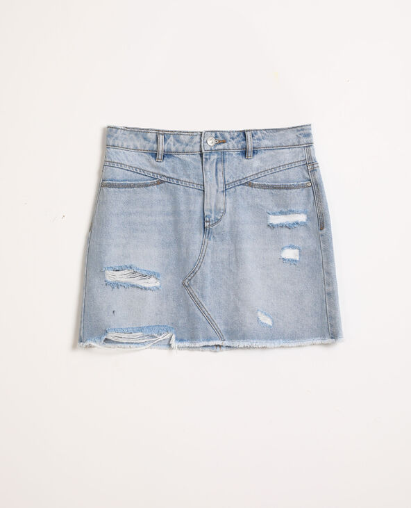 Jupe en jean destroy Pimkie