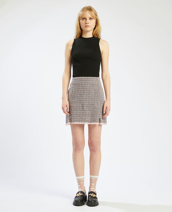 Jupe tweed deals rose