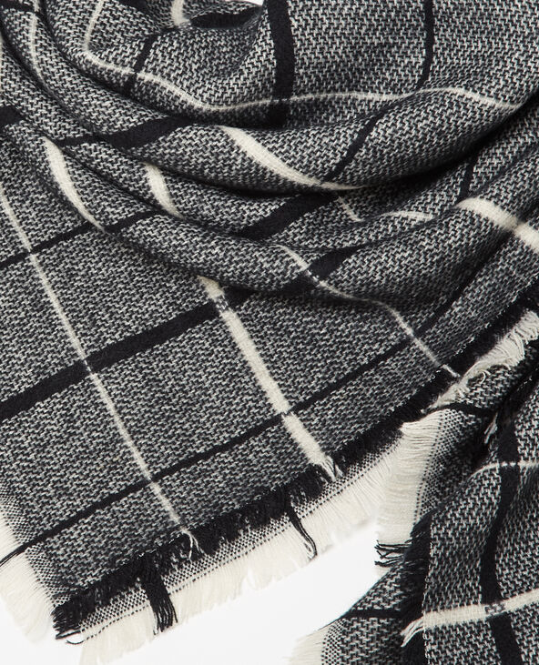 Echarpe plaid bleu clair - Pimkie