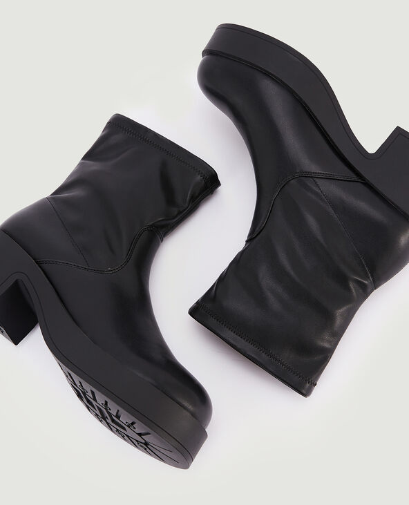 Boots bouts ronds noir - Pimkie