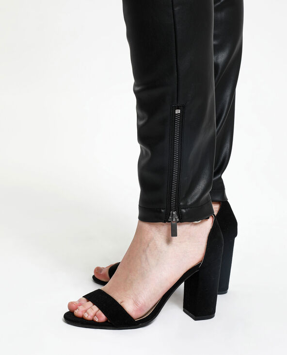 Pantalon en simili cuir noir - Pimkie