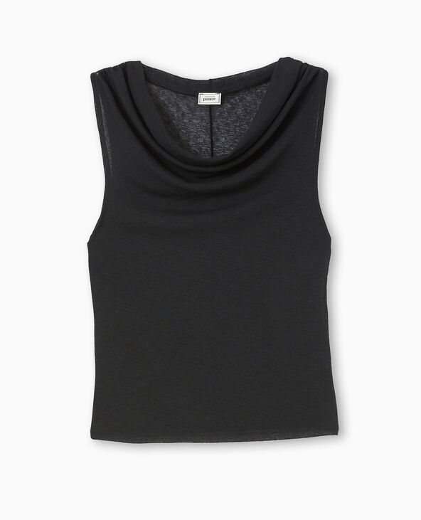 Top en maille légère avec encolure bénitier noir - Pimkie