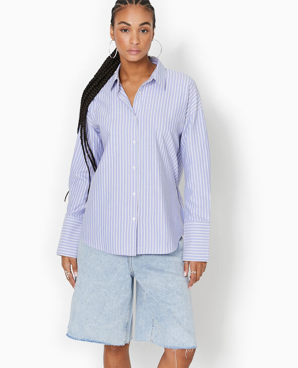 Chemise oversize avec cut out au dos bleu - Pimkie