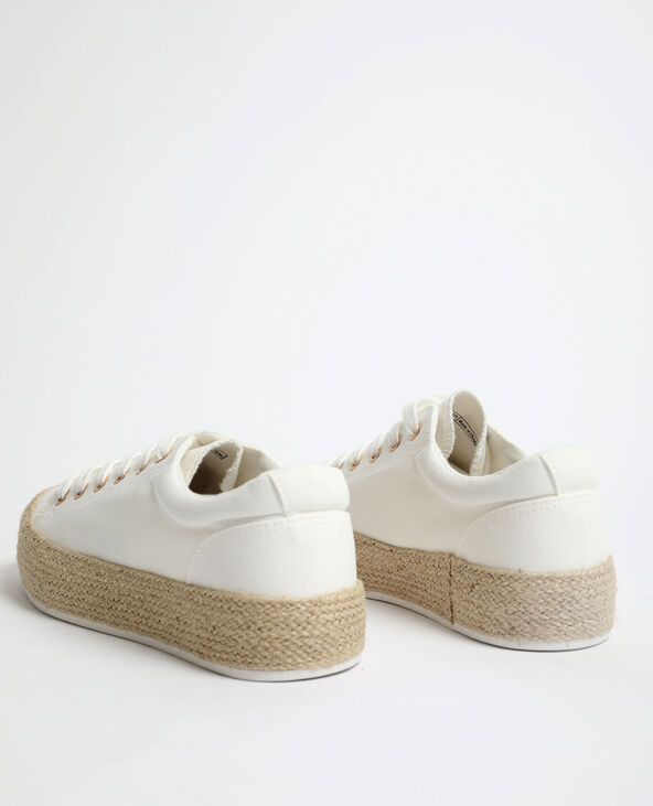 Basket blanche semelle corde discount
