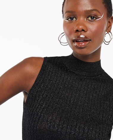 Pull sans manches avec lurex noir - Pimkie