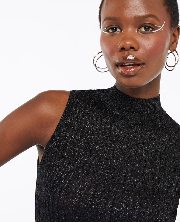 Pull sans manches avec lurex noir - Pimkie