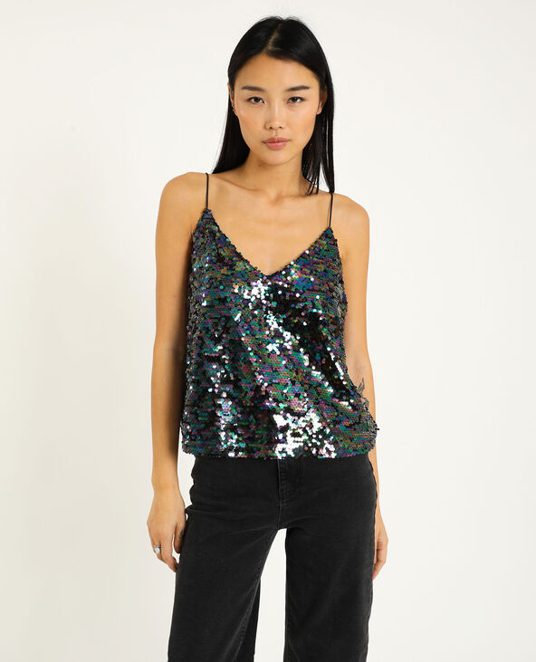 Top à sequins violet - Pimkie