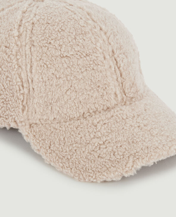 Casquette en sherpa beige - Pimkie