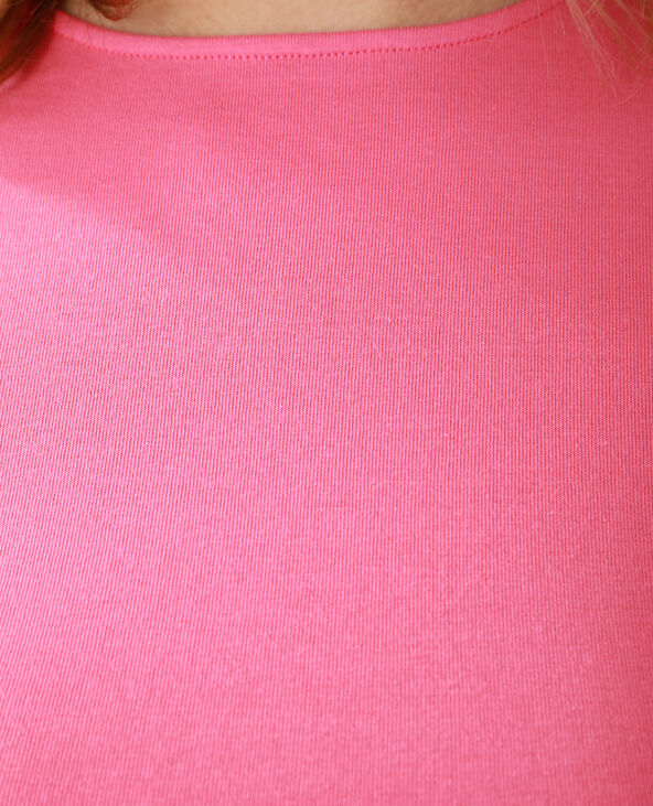 T-shirt cropped à nouer rose fuchsia - Pimkie